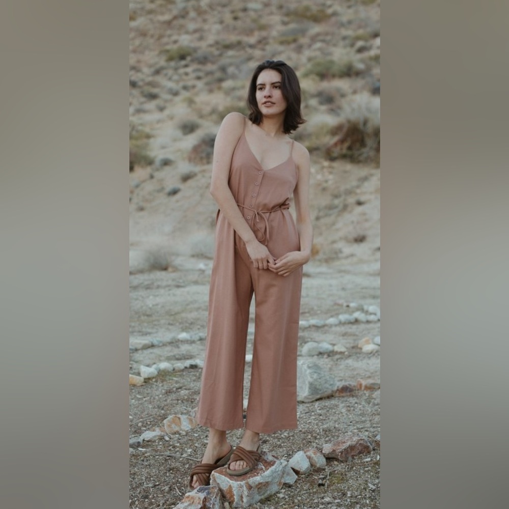 Ozma Cypress Silk Noil playsuit